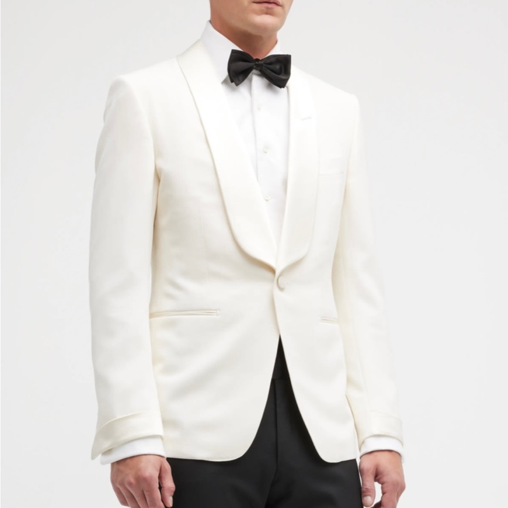 *SOLD*Tom Ford Men's Grain de Poudre Shawl Dinner Jacket 50 EU/40 US